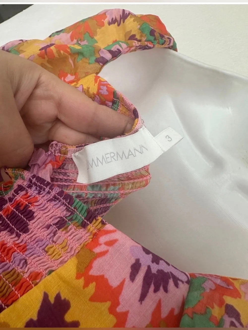 ZIMMERMANN Ruched floral print cotton voile mini - Picture 10 of 11